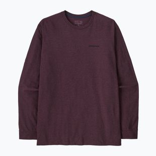 Pánské tričko Longsleeve Patagonia P-6 Logo Responsibili berry fig