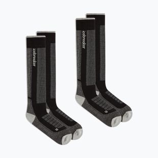 Pánské lyžařské ponožky Icebreaker Merino Ski+ Medium OTC 2 Pack black/ether/graphite