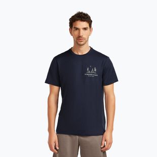 Pánské tričko icebreaker Merino 150 Tech Lite Peaceful Pass Tee midnight navy