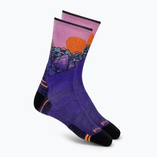 Dámské ponožky Smartwool Hike Mountain Sunrise Print Crew deep navy