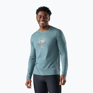 Pánské tričko Longsleeve Smartwool Wander Valley Active Long Sleeve Graphic Tee dusty tea