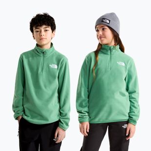 Dětská fleecová mikina The North Face Teen Glacier 1/4 Zip dimmed algae