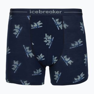 Pánské termo boxerky Icebreaker Merino 150 Anatomica BearTour AOP Boxers midnight navy