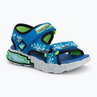 Dětské sandály SKECHERS Mega Splash black/blue/lime