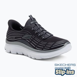 Dámské boty SKECHERS Summits Plus Soft Luster charcoal/silver