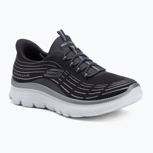 Dámské boty SKECHERS Summits Plus Soft Luster charcoal/silver