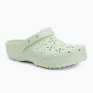 Nazouváky Crocs Classic Floral Cutout Clog jade tint