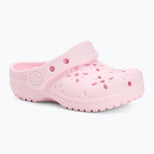 Dětské nazouváky Crocs Classic Floral Cutout Clog Kids Toddler pink milk