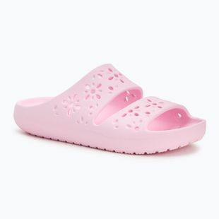 Nazouváky  Crocs Classic Floral Cutout Sandal pink milk