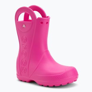 Dětské holínky Crocs Handle It Rain Boot Kids pink crush