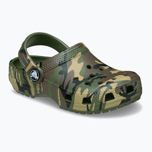 Dětské nazouváky Crocs Classic Camouflage Toddler army green/multi