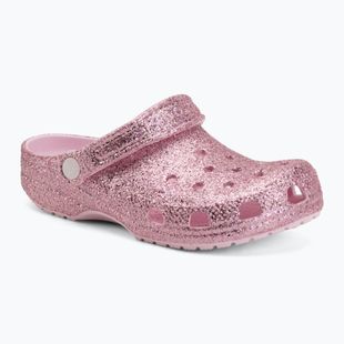 Dětské nazouváky Crocs Classic Chunky Glitter pink milk