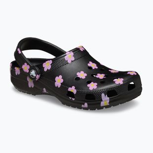 Dětské nazouváky Crocs Classic Flower black