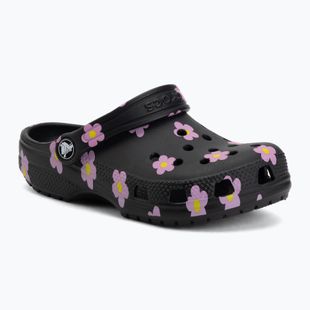 Dětské nazouváky Crocs Classic Flower black