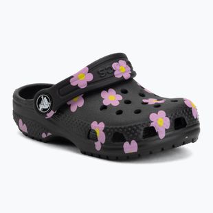Dětské nazouváky Crocs Classic Flower 212671 black