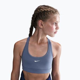 Dětská tréninková podprsenka Nike Swoosh world indigo/white