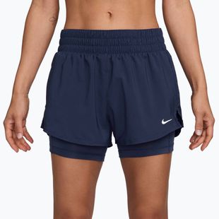 Dámské běžecké šortky Nike One Dri-FIT 2IN1 midnight navy/white