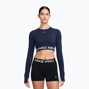 Dámské tréninkové funkční tričko s dlouhým rukávem Nike Pro 365 Dri-Fit midnight navy/white