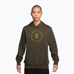 Pánská tenisová mikina Nike Court Dri-Fit Heritage French Terry Hoodie dark hazel/saffron quartz