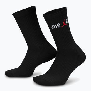 Ponožky  Jordan Everyday Crew 1 pair black/white/university red