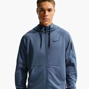 Pánská tréninková mikina Nike Therma Fit Full-Zip diffused blue/diffused blue/black