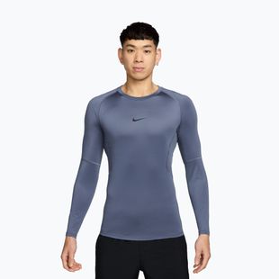 Pánské tréninkové tričko Longsleeve Nike Pro Dri-Fit Tight Fitness diffused blue/black