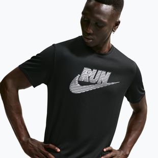 Pánské běžecké tričko Nike Miler Dri-Fit UV black/white