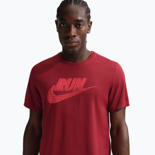 Pánské běžecké tričko Nike Miler Dri-Fit UV team crimson/light crimson