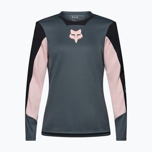 Dámské cyklistické tričko Longsleeve Fox Racing Defend Creation LS deep cobalt