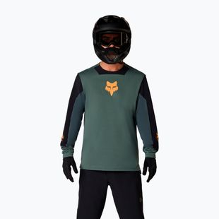 Pánské cyklistické tričko Longsleeve Fox Racing Defend Creation sage