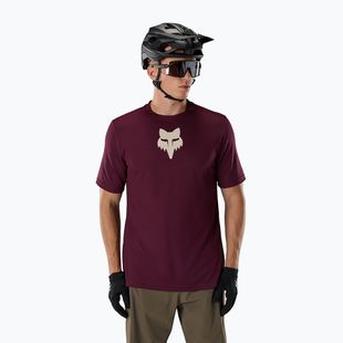 Pánské cyklistické tričko Fox Racing Ranger Fox Head SS dark maroon