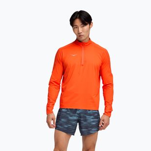 Pánská běžecká mikina HOKA GlideTech Quarter Zip lava
