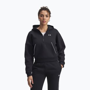Dámská mikina Under Armour Rival Fleece Piped HZ Hoodie black/white