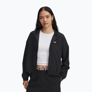 Dámská bunda Under Armour Rival Woven Hoody black/black/white