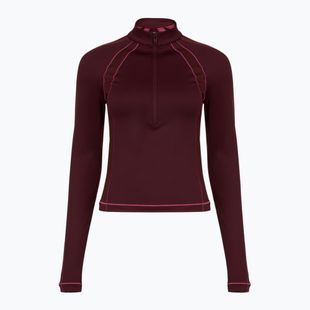 Pánské tričko Under Armour ColdGear Textured 1/2 Zip dark maroon/fuchsia dusk/metallic silver