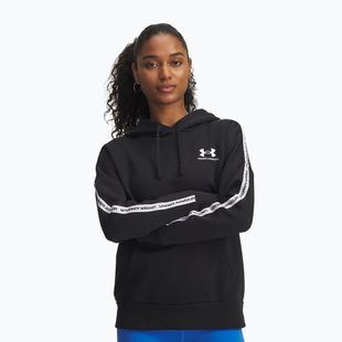 Dámská mikina Under Armour Icon Fleece Taped Hoody black/white