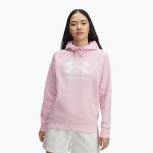 Dámská mikina Under Armour Rival Fleece Big Logo Hoody prime pink/white