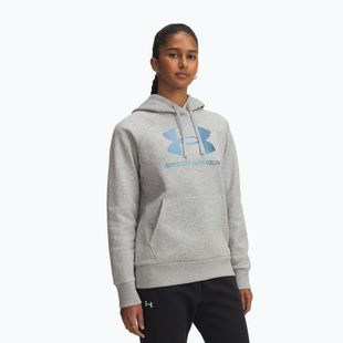 Dámská mikina Under Armour Rival Feelce Shimmer Hoody mod gray light heather/iridescent