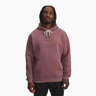 Pánská mikina Under Armour Project Rock Icon Hoody maroon mist/black