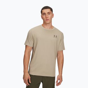 Pánské tričko Under Armour Sportstyle Left Chest city khaki/taupe dusk