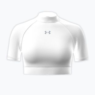 Dámské tréninkové tričko Under Armour HeatGear Crop Mock white/halo gray