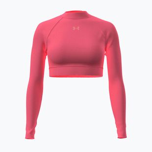 Dámské tréninkové tričko Longsleeve Under Armour HeatGear Crop Mock bittersweet pink/posh pink