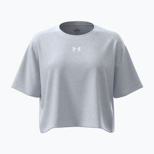 Dámské tréninkové tričko Under Armour Rival Boxy Tee Solid distant gray medium heather/white