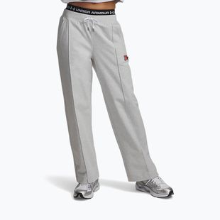 Dámské kalhoty Under Armour Sport Terry Trend halo grey light heather/black