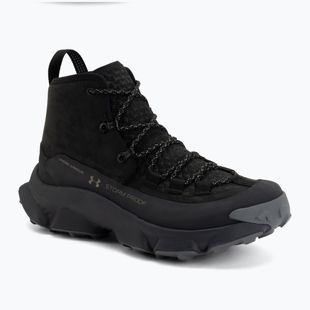 Pánské trekové boty Under Armour Charged Expanse Mid LTHR WP Black/Anthracite/Bayou