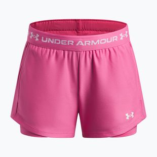 Dětské treninkové šortky Under Armour UA Tech Play Up 2IN1 Shorts pink frenzy/white