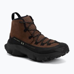 Pánské trekové boty Under Armour Charged Expanse Mid LTHR WP Incense Brown/Black/Khaki Base