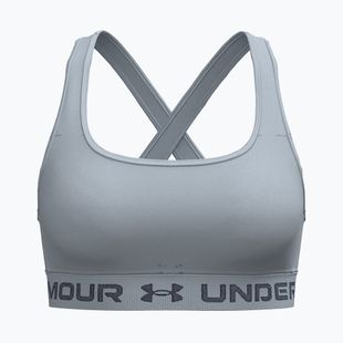 Sportovní podprsenka Under Armour Crossback Mid blue fog/downpour gray