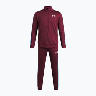 Dětská tepláková souprava Under Armour Knit Track Suit vintage maroon/fresco blue/white