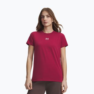 Dámské tričko Under Armour Rival Core claret/white